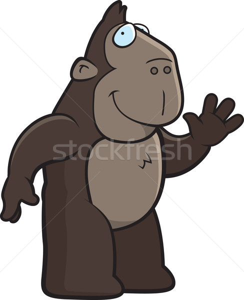 обезьяна счастливым Cartoon улыбаясь Сток-фото © cthoman