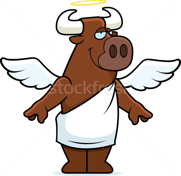 święty krowy szczęśliwy cartoon aureola Zdjęcia stock © cthoman