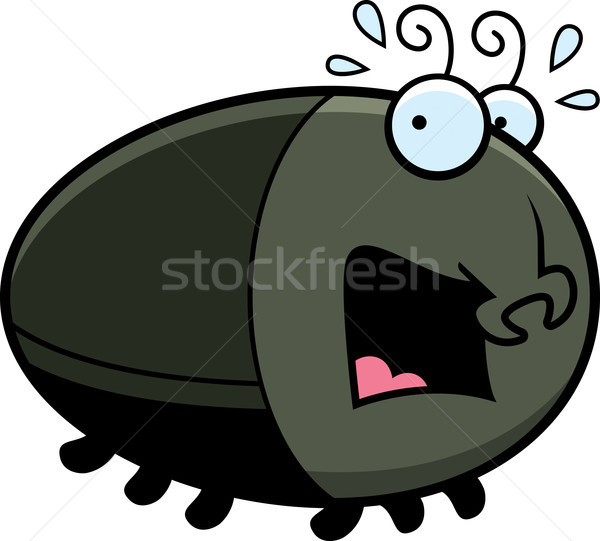 Korkmuş karikatür böcek örnek bakıyor çığlık atan Stok fotoğraf © cthoman