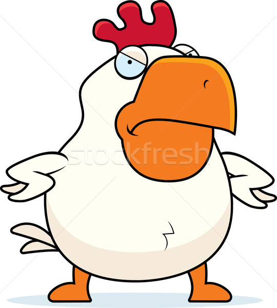 Arrabbiato cartoon gallo illustrazione uccello pollo Foto d'archivio © cthoman
