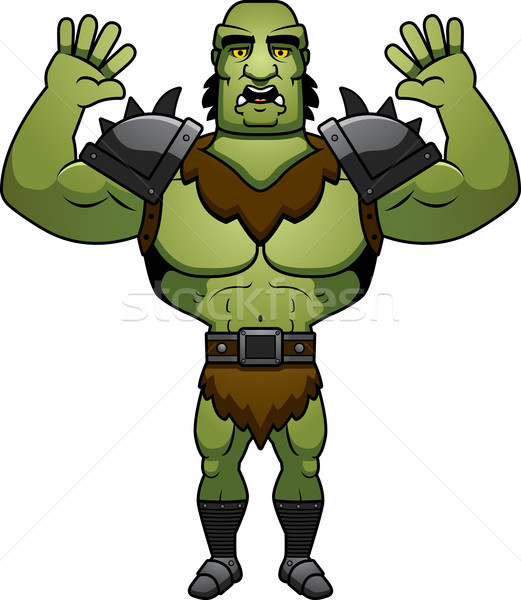 Cartoon Orc Surrender Stock photo © cthoman