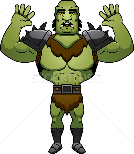 Cartoon Orc Surrender Stock photo © cthoman