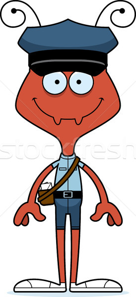 Cartoon Smiling Mail Carrier Ant Stock photo © cthoman