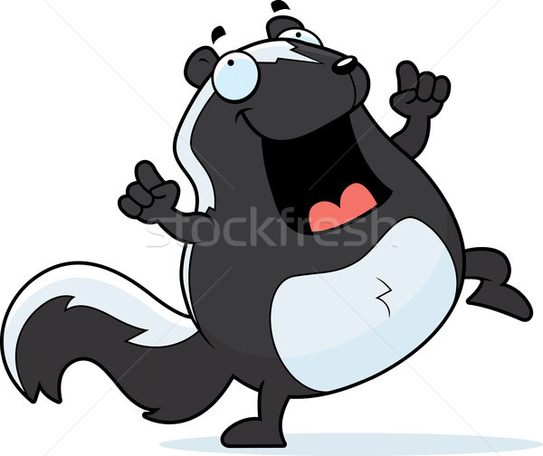 Cartoon Skunk Dancing Stock photo © cthoman