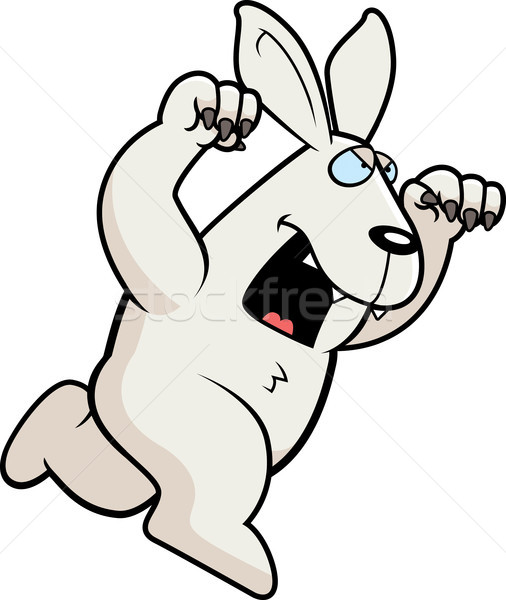 Cartoon Rabbit Attacking Stock photo © cthoman