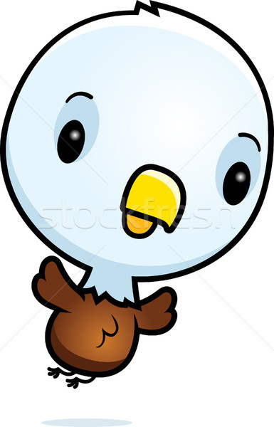 Cartoon Baby Eagle Flying Stock photo © cthoman