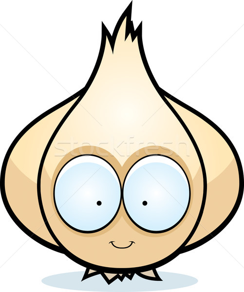Cartoon Garlic Bulb Smiling Stock photo © cthoman