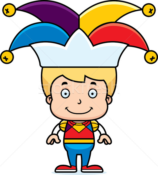 Cartoon Smiling Jester Boy Stock photo © cthoman