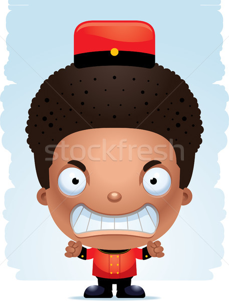 Angry Cartoon Boy Bellhop Stock photo © cthoman