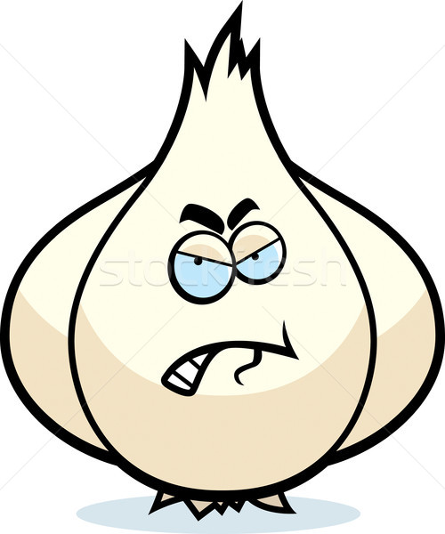 Cartoon Angry Garlic Bulb Stock photo © cthoman