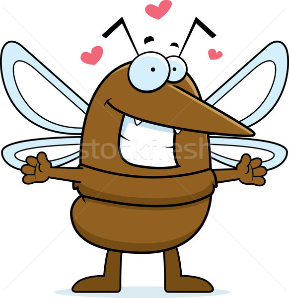 Cartoon zanzara abbraccio illustrazione pronto dare Foto d'archivio © cthoman