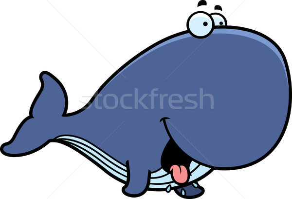 Głodny cartoon wielorybów ilustracja patrząc zwierząt Zdjęcia stock © cthoman