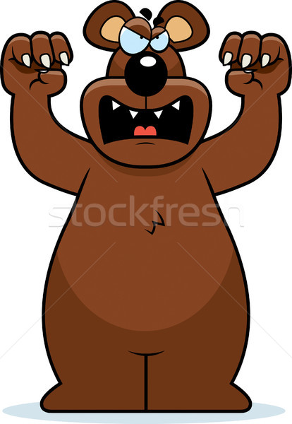Cartoon Bear Attacking Stock photo © cthoman