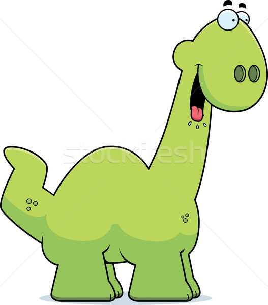 Faminto desenho animado ilustração dinossauro olhando animal Foto stock © cthoman