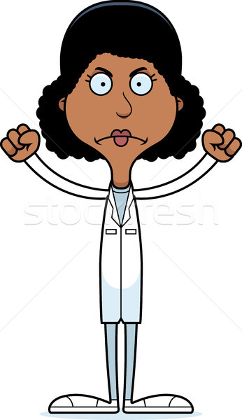 Cartoon Angry Doctor Woman Stock photo © cthoman