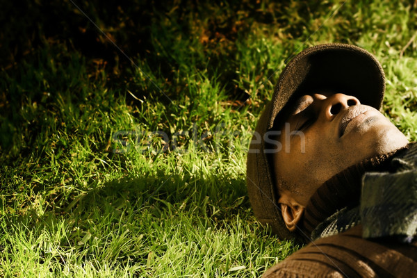 Man in Grass Stock photo © curaphotography