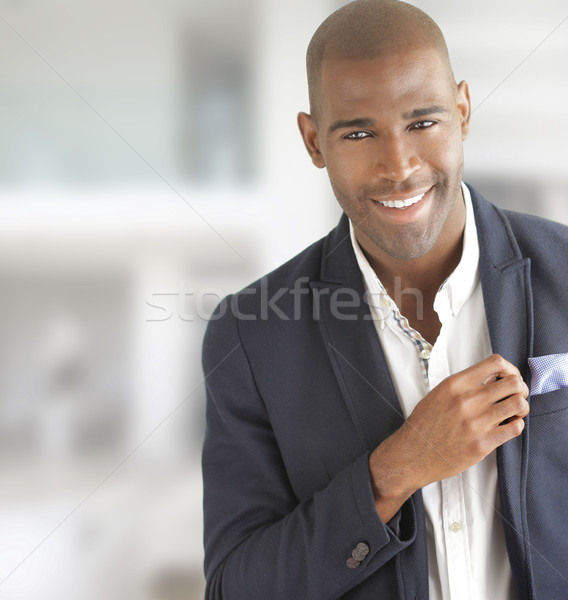 Feliz empresário sorridente retrato jovem elegante Foto stock © curaphotography