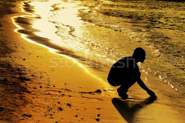 Man and ocean Stock photo © curaphotography