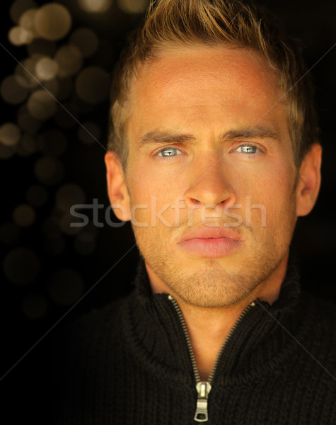 Om faţă detaliat portret Imagine de stoc © curaphotography