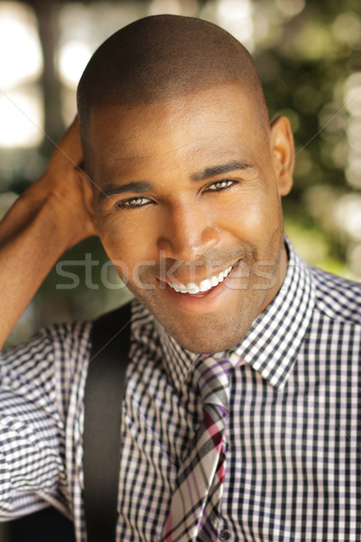 Uśmiechnięty smart działalności facet portret dobrze wygląda Zdjęcia stock © curaphotography
