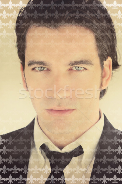 [[stock_photo]]: élégante · homme · stylisé · mode · portrait