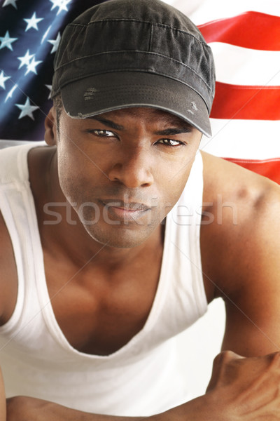 Man and flag Stock photo © curaphotography