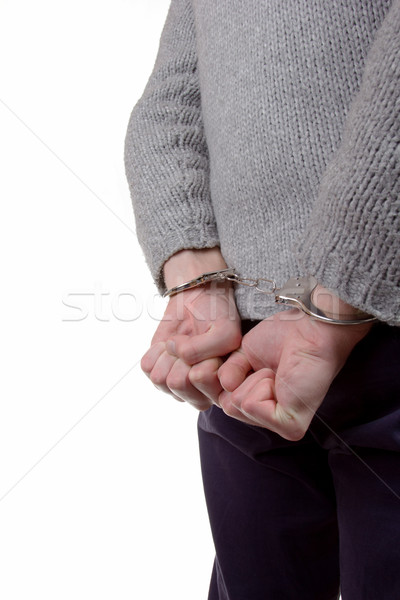 подростку арестовать наручники девушки фон Сток-фото © Cursedsenses