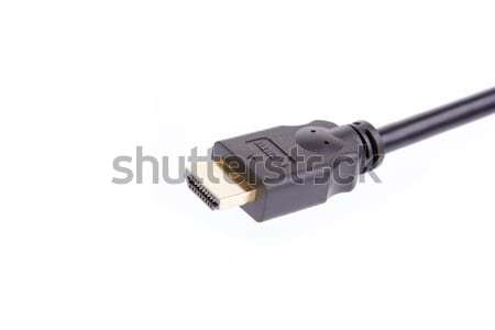 Black hdmi cable on pure white background Stock photo © Cursedsenses