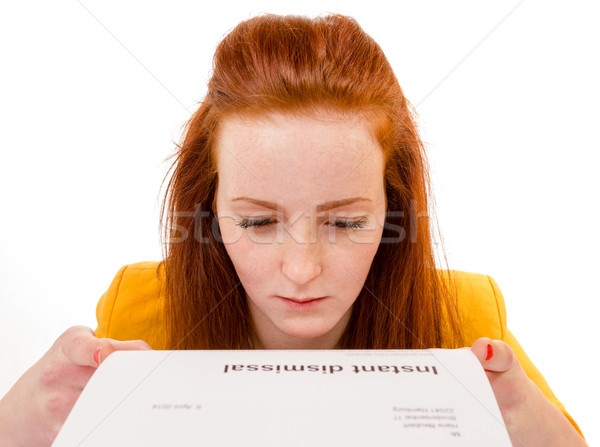 Young woman looking sad was fired from her job Stock photo © Cursedsenses
