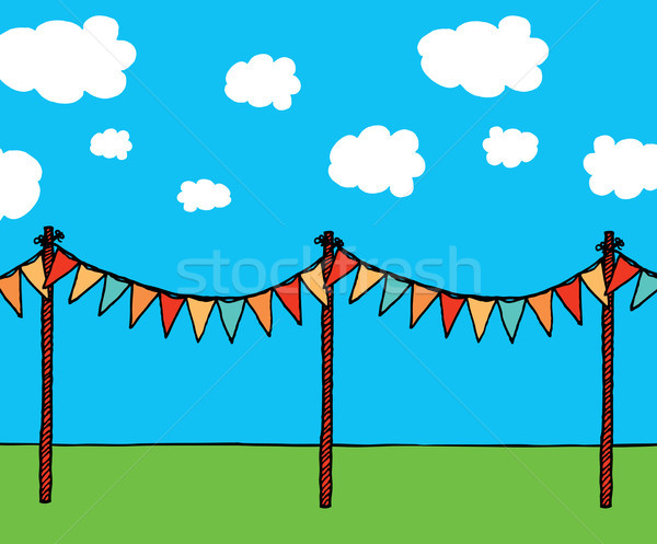 Pennants background Stock photo © curvabezier