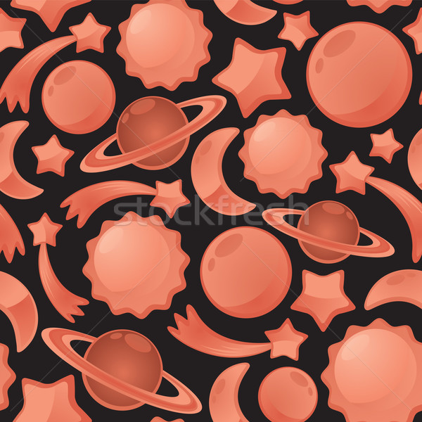 Seamless pattern space figures Stock photo © curvabezier