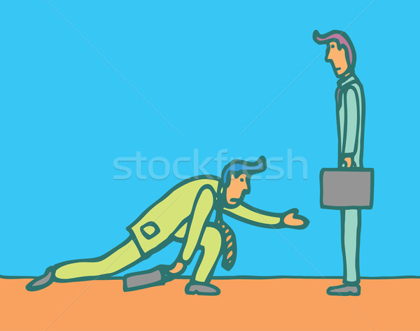 Begging for business Stock photo © curvabezier