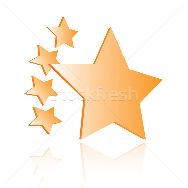 Star quality shiny rating icon Stock photo © curvabezier