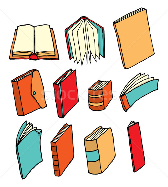 Stock photo: Colorful printed media / Book collection