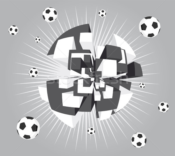 Soccer abstract ball exploding background Stock photo © curvabezier