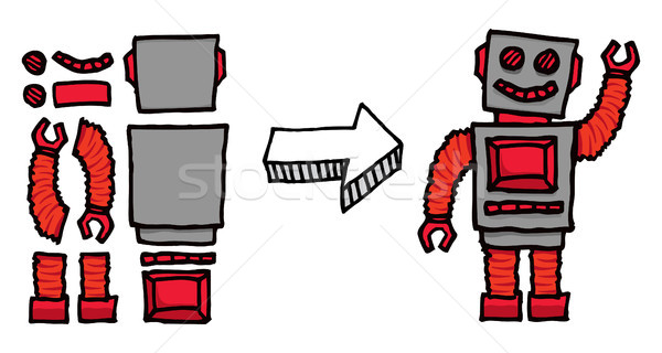 Assembling a robot Stock photo © curvabezier