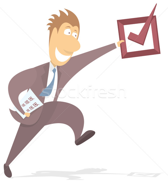 Empresário objetivo negócio meta saltando Foto stock © curvabezier