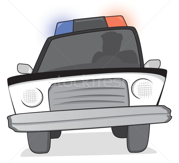 Rendőrség üldözés autó rajz vektor illusztráció Stock fotó © curvabezier