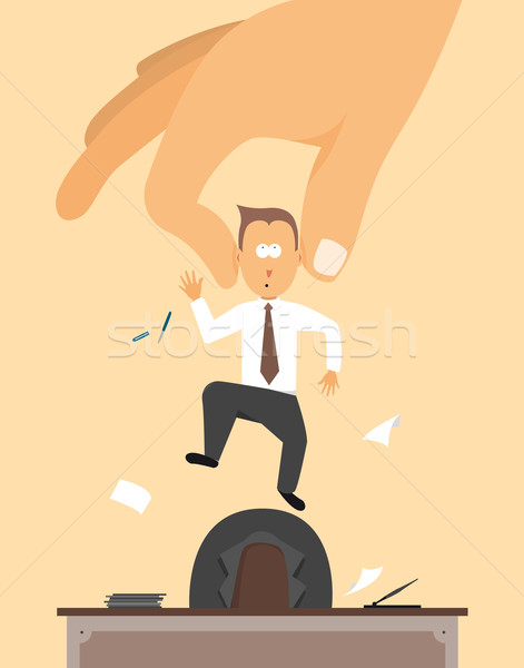 Fired / Layoff or Hand removing employee from desk Stock photo © curvabezier