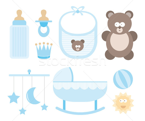 Baby icon set / Child stuff Stock photo © curvabezier