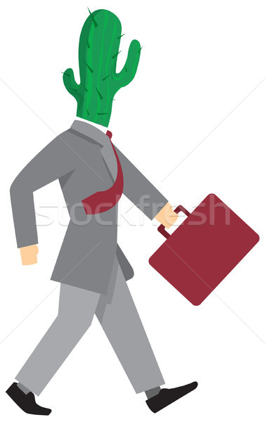 Ganancioso empresário caminhada sozinho negócio homens Foto stock © curvabezier