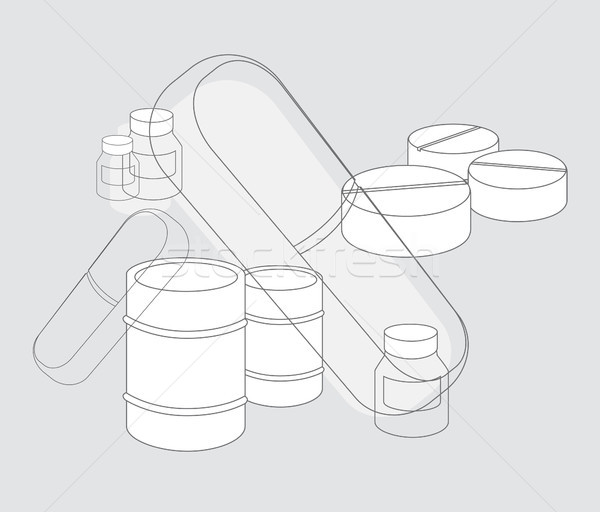 Medicine pills / Pharmaceutic Industry supplies Stock photo © curvabezier