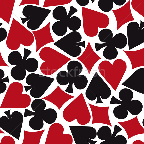 Senza soluzione di continuità carta suit pattern Foto d'archivio © curvabezier
