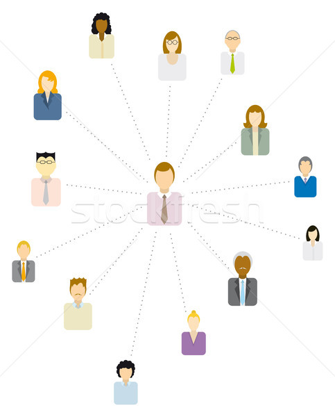 Forum Moderator / Social and business network or People icon Stock photo © curvabezier