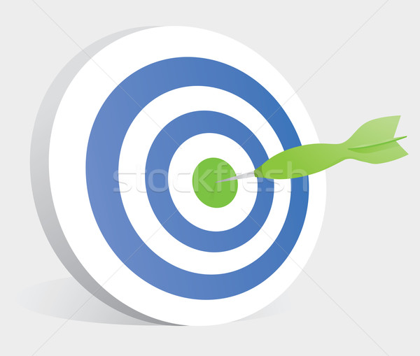 Dart hitting center of a target / Bullseye Stock photo © curvabezier