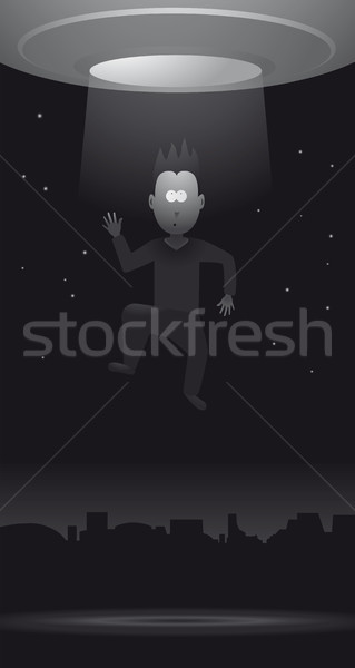 Sci-Fi Alien Abduction Stock photo © curvabezier