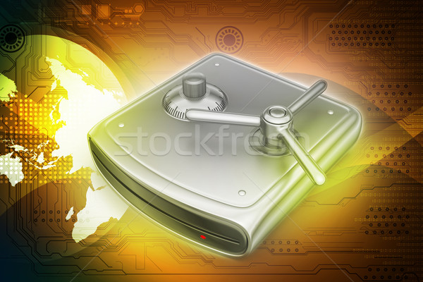 Sécurisé disque dur technologie mobiles lock informations [[stock_photo]] © cuteimage