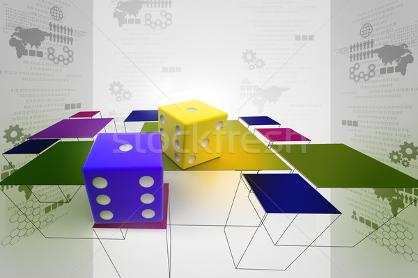 Stock photo: 3D Colored Cube