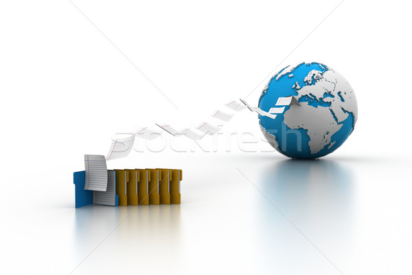 Files transferring Stock photo © cuteimage