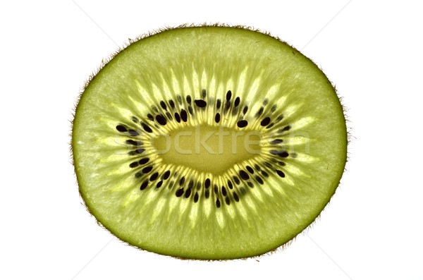 Kiwi tranche une mince blanche alimentaire [[stock_photo]] © cwzahner